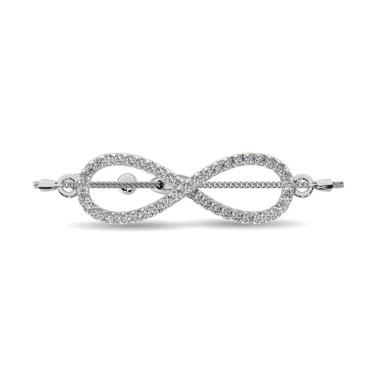 Diamond Infinity Bracelet 1/6 ct tw in Sterling Silver