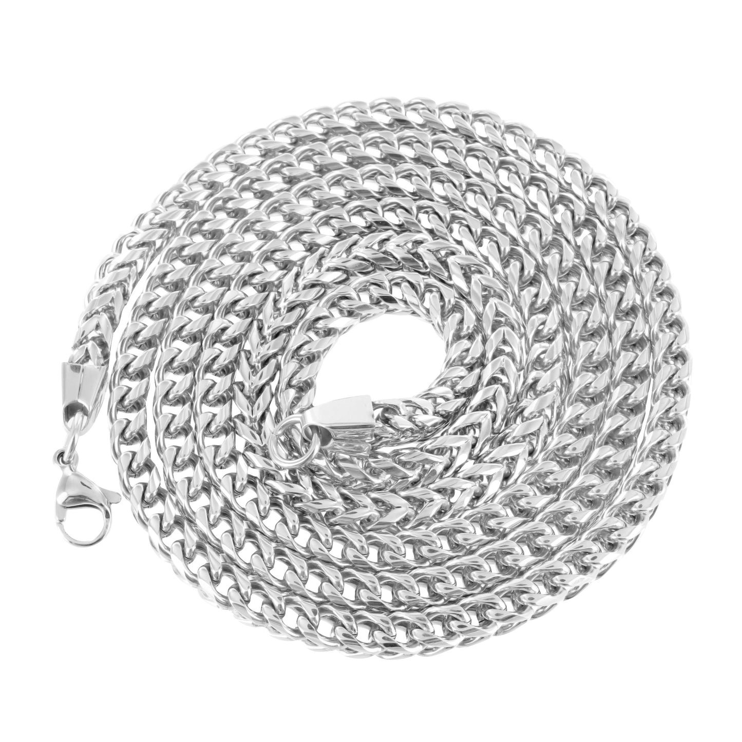 Mens 34" Stainless Steel Franco Chain