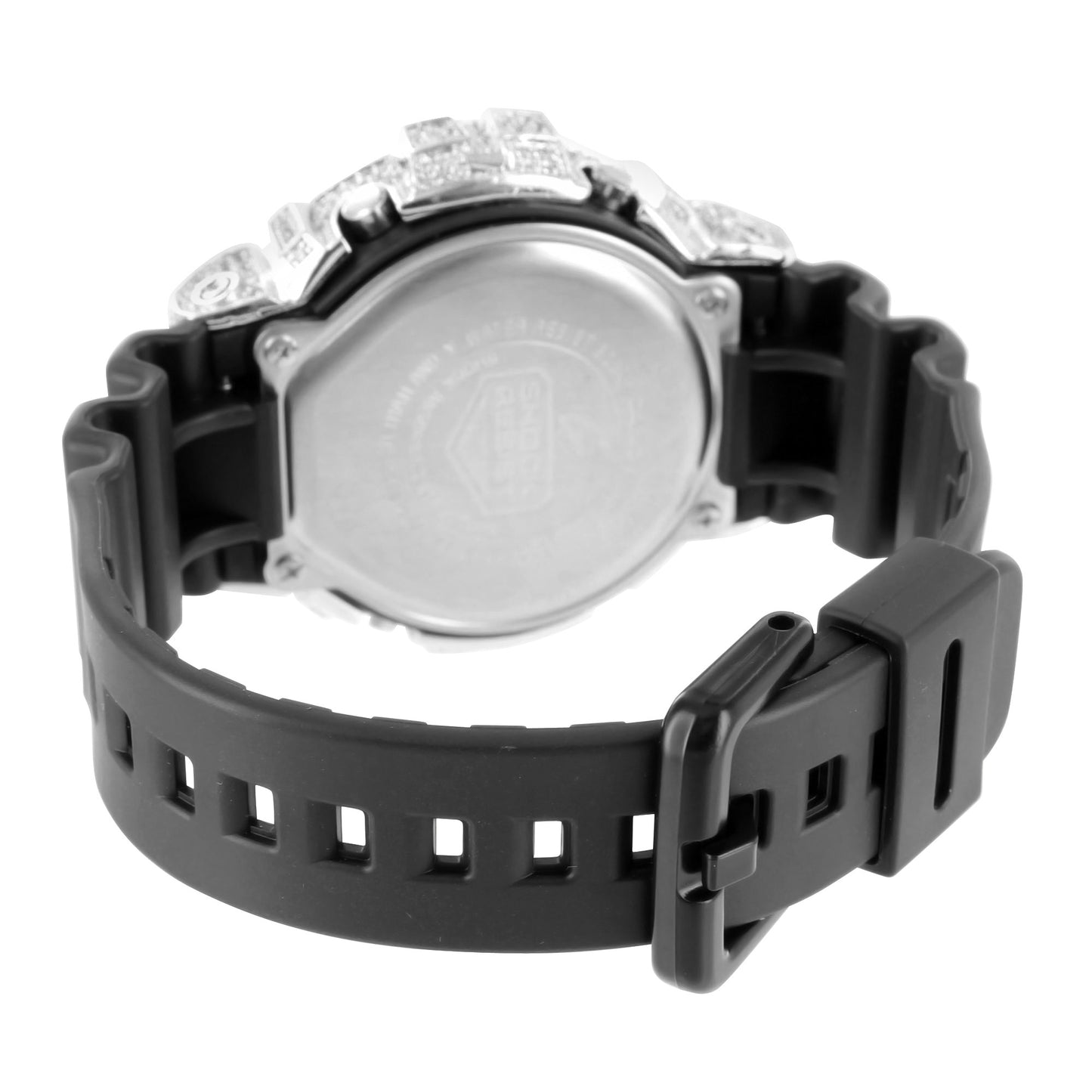 Rubber Strap Simulated Lab Diamond G-Shock DW6900 Watch