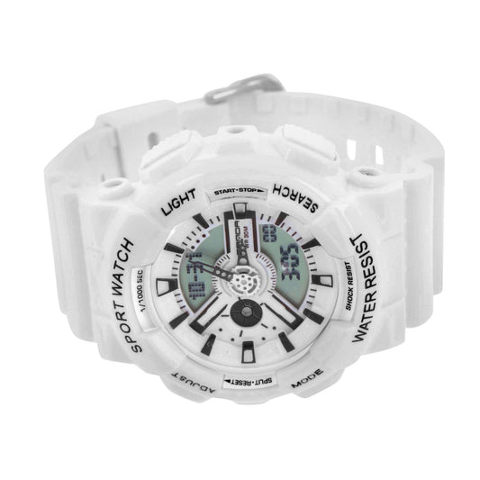 Wrist Watch White Special Edition Analog Digital Mens