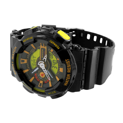 Sport Watches Orange Green Dial Shock Resistant Special Edition