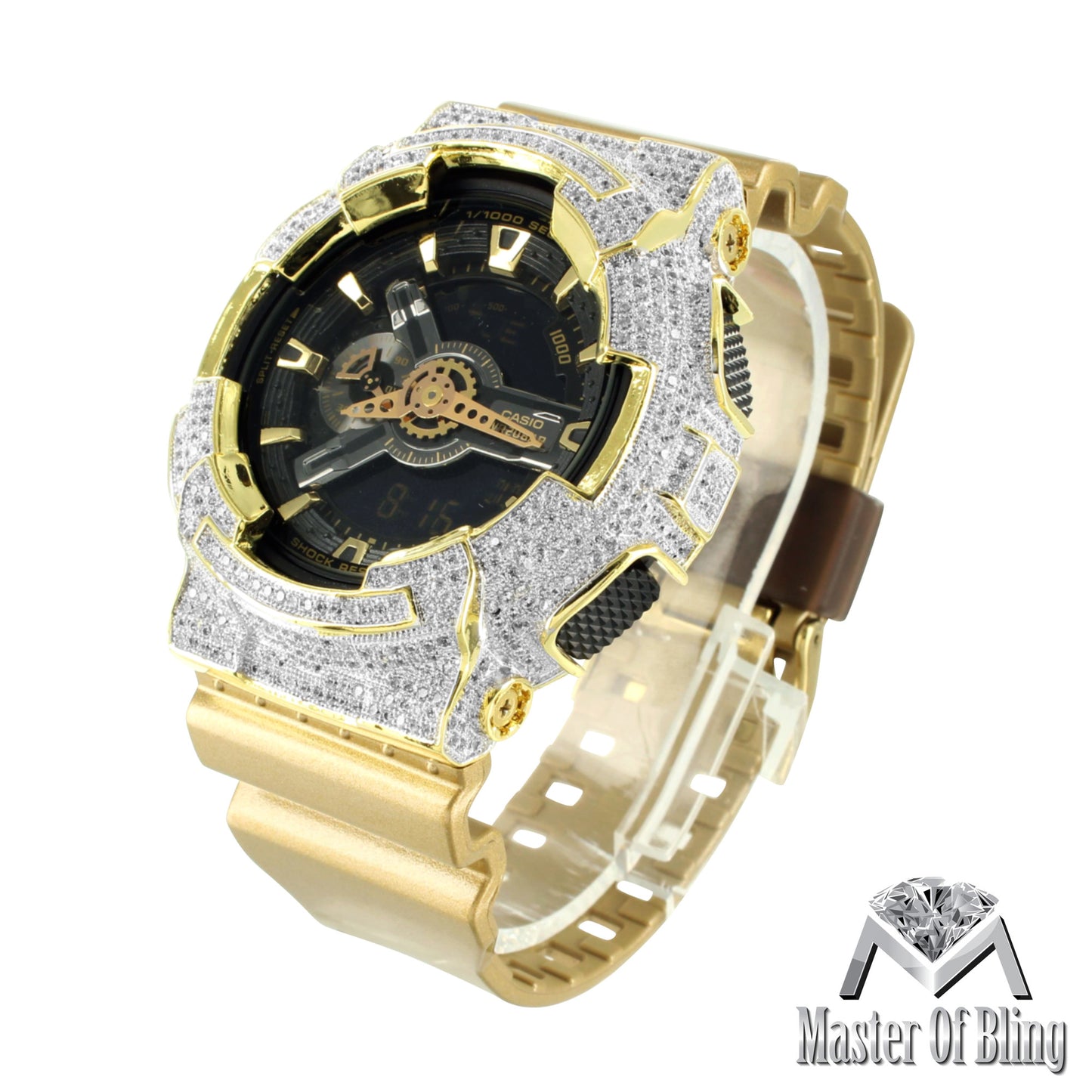 G Shock Gold Tone GA110GD Multi Time Zone Watch