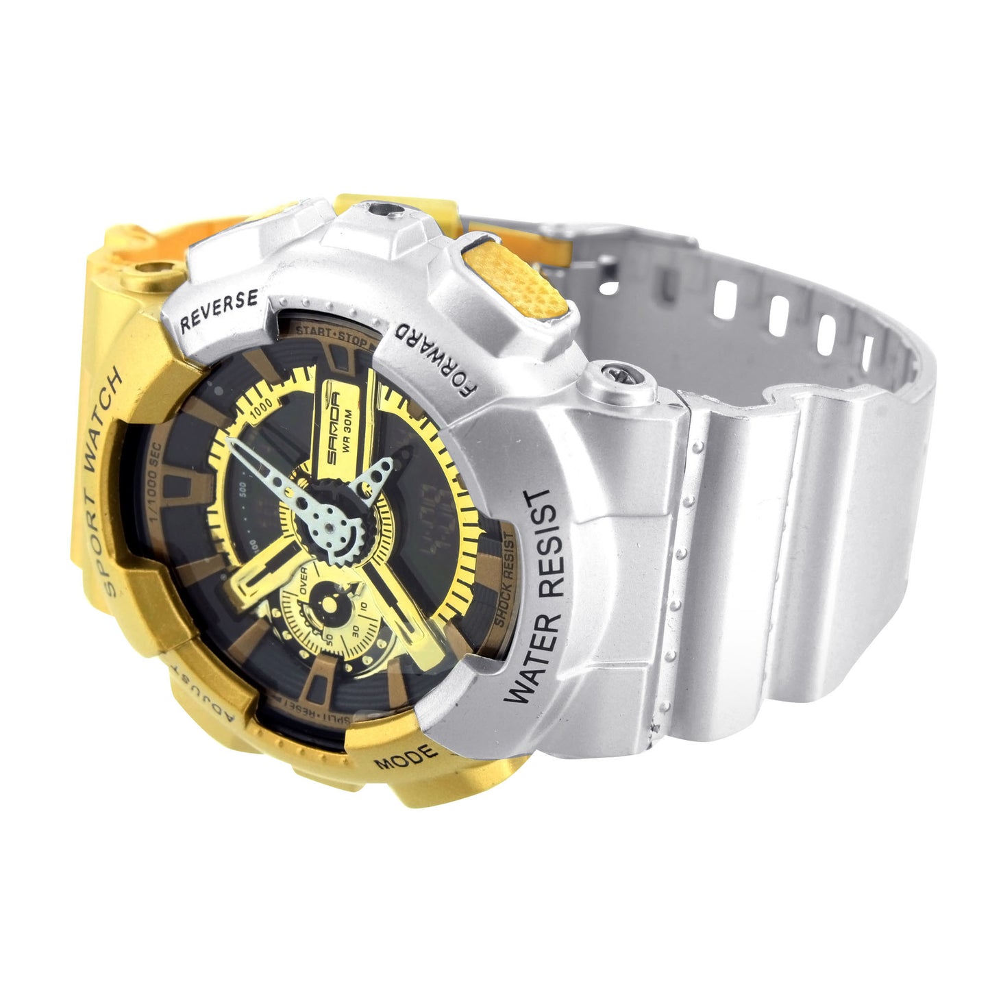 Watch Gold Silver Sports Editions Digital Analog Brand New