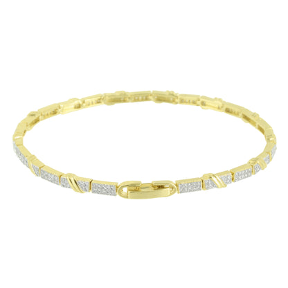 Womens Bracelet 14K Gold Finish Lab Diamond Gorgeous Designer