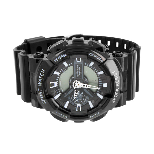 Shock Resistant Watches All Black Mens Sports Design