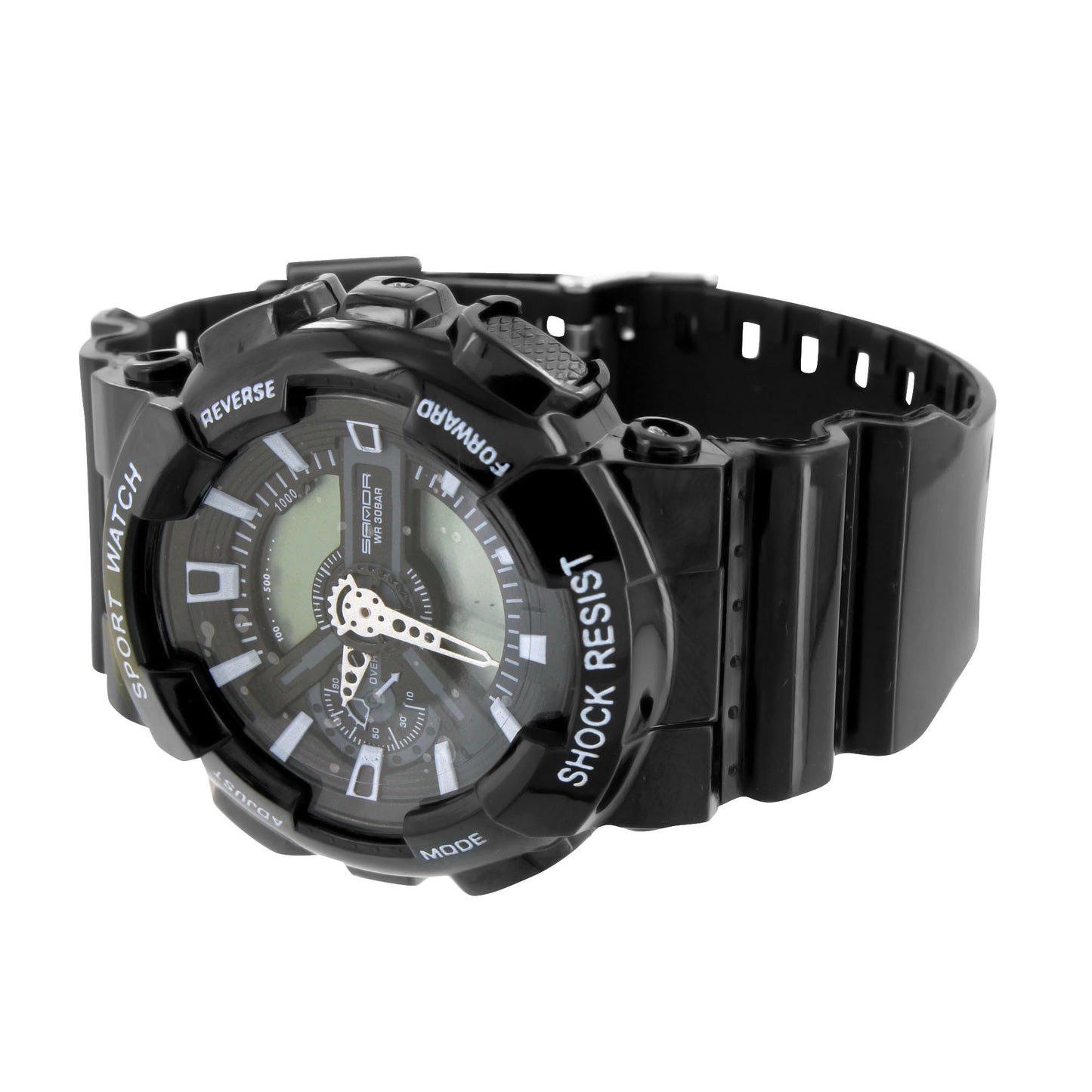 Shock Resistant Watches All Black Mens Sports Design