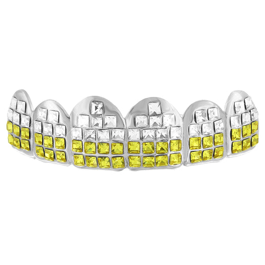 Yellow Lab Diamond Top Grillz for Mens