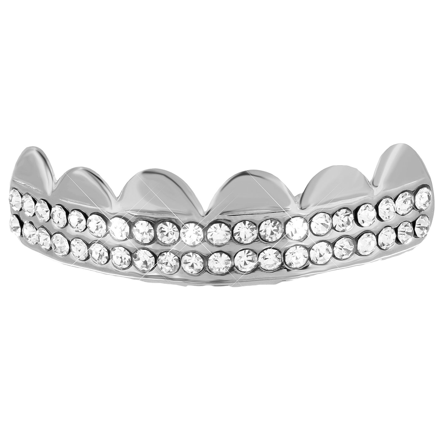 Top Grillz White Finish For Top Teeth Mens