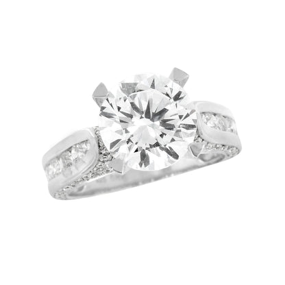 Sterling Silver Solitaire Ring Round Cut Cubic Zirconia Engagement Wedding White