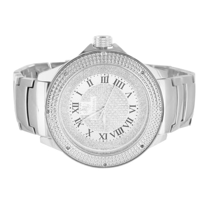 Custom Design Mens Ice Mania Roman Numeral Diamond Watch