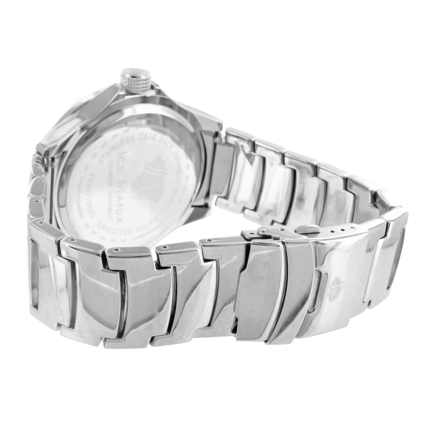Genuine Diamond Mens Brand New Ice Mania Steel Back Watch