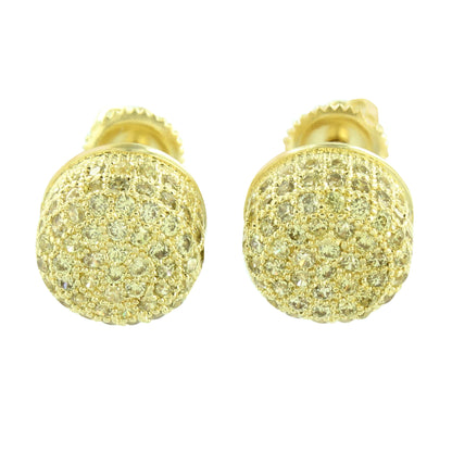 Round Gold Finish Earrings