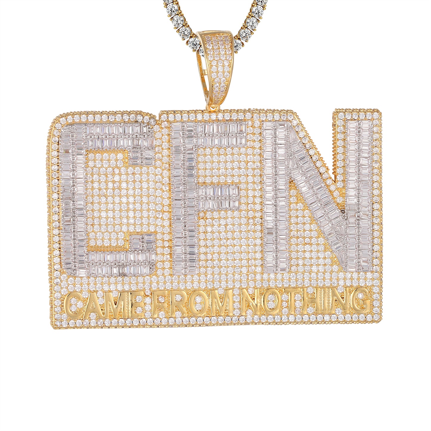 Men's Baguette Icy CFN Came From Nothing Rapper Pendant