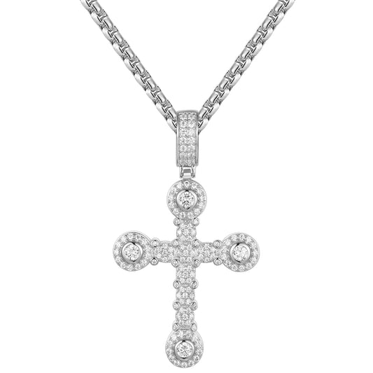 Silver Designer Cross Pendant Chain