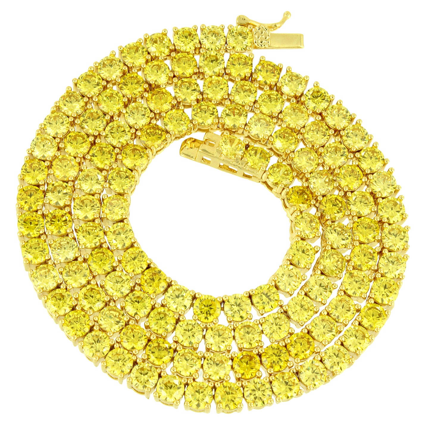 3MM 18 Inch Canary Lab Diamond Chain Tennis Necklace