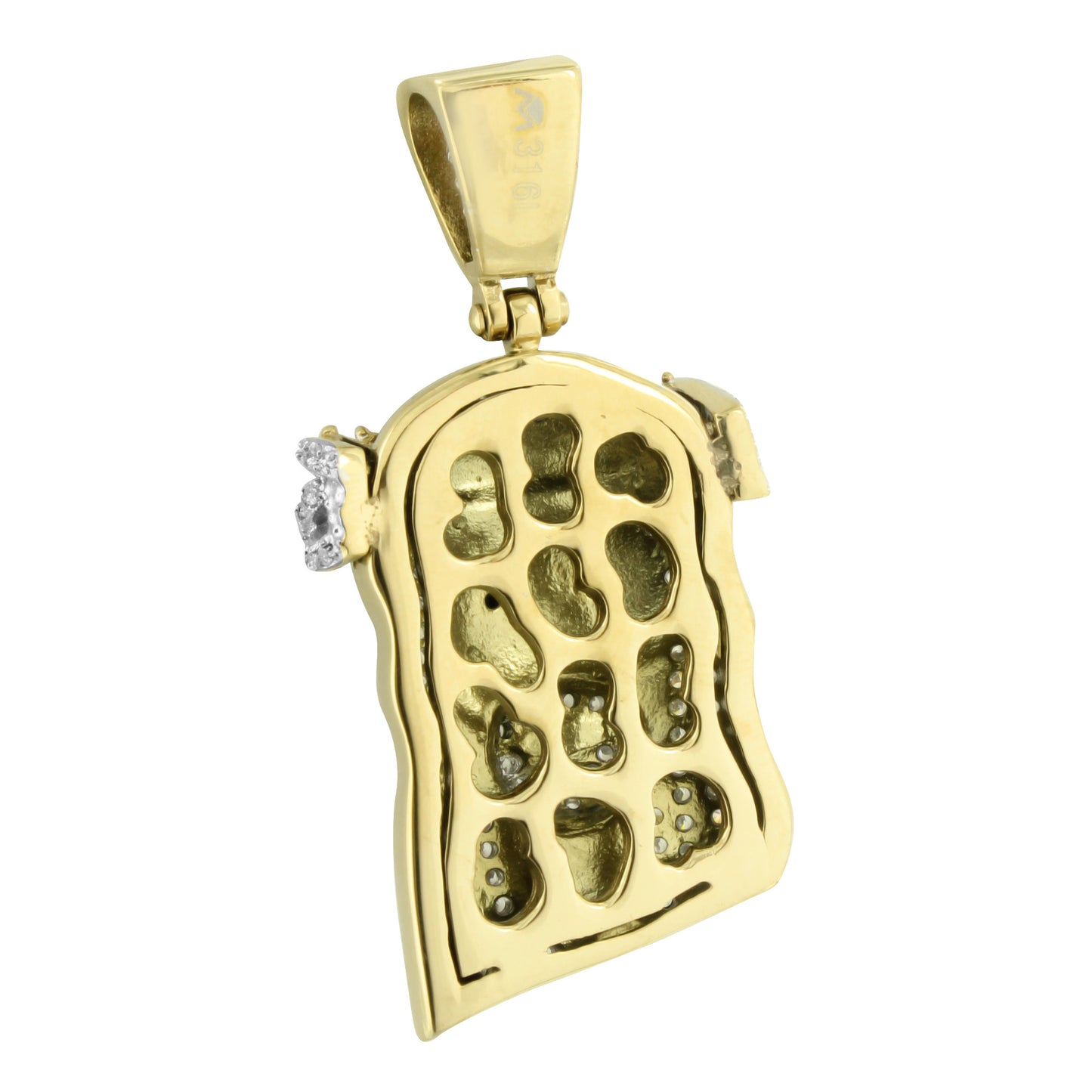 Mens Gold Finish Jesus Pendant Stainless Steel With Chain