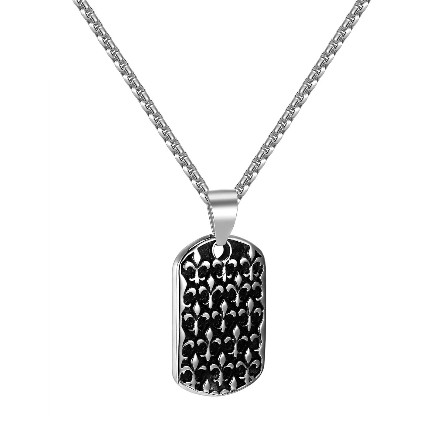 Stainless Steel Dog Tag Pendant Free Box Chain