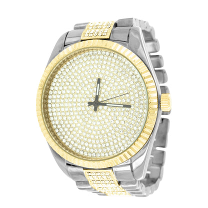 Presidential Style Mens 2 Tone Watch