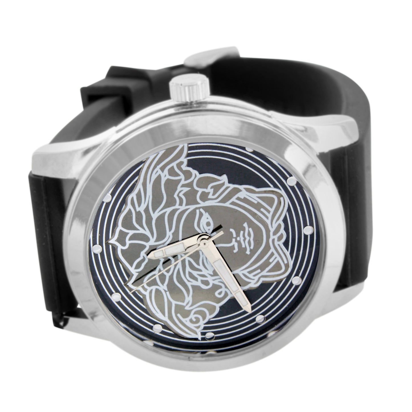 White Gold Tone Watch Medusa Dial Limited Edition