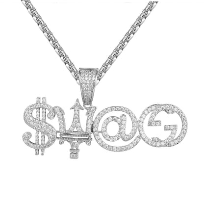 Bling Swag Money Dollar Car Logo Custom Designer Rapper Pendant
