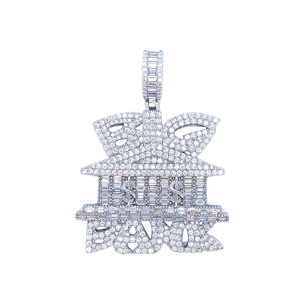 925 Sterling Silver Moissanite 6.04CTW Big Cash Bank Pendant