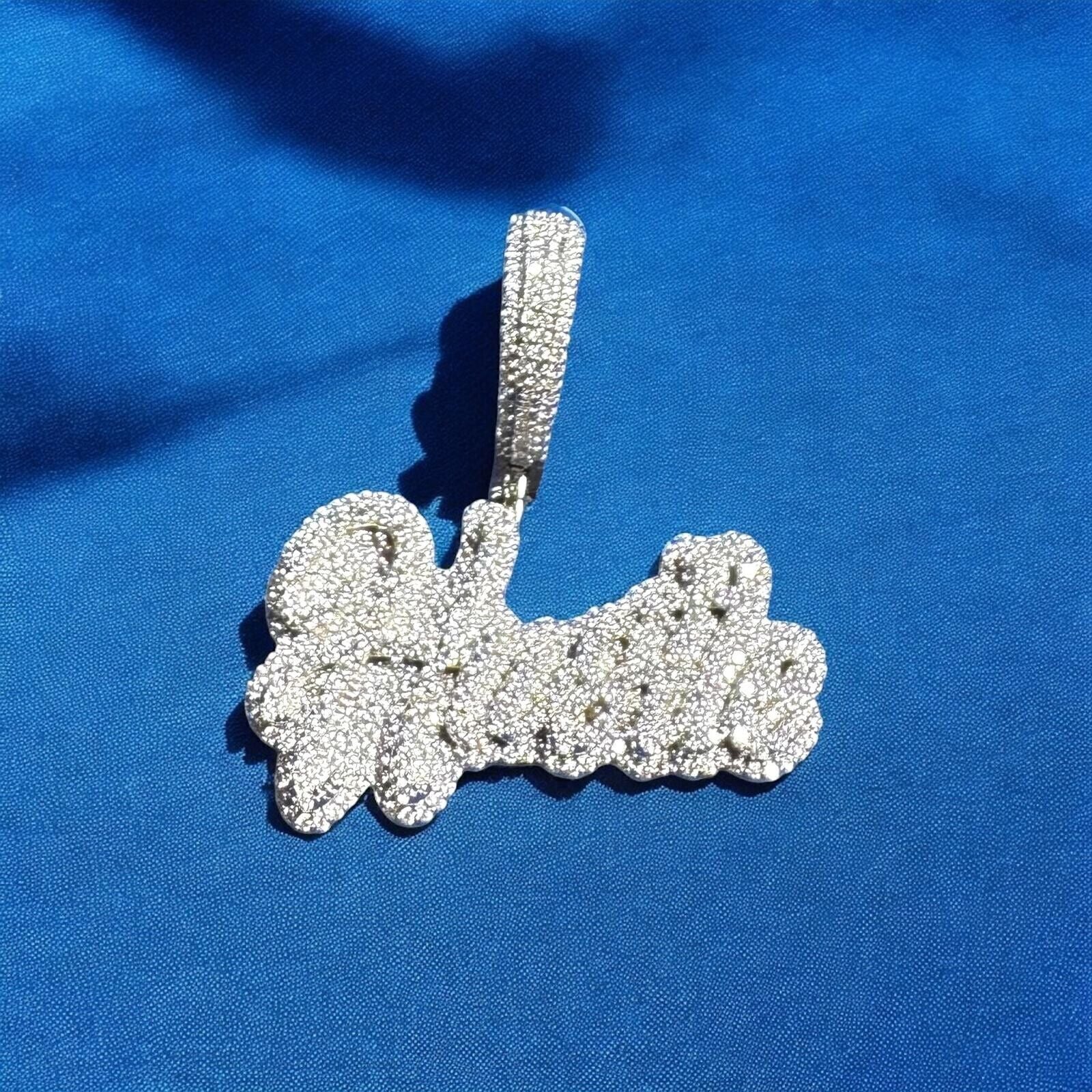 Moissanite Hustle Pendant 925 Silver Charm