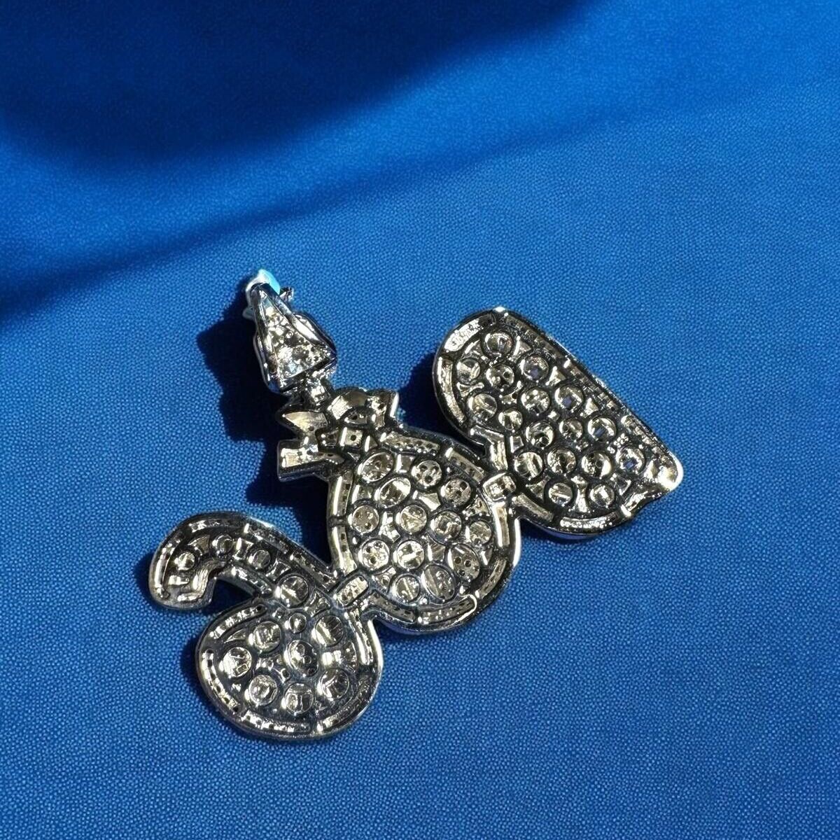 Moissanite Bag Money Pendant 925 Silver Mens