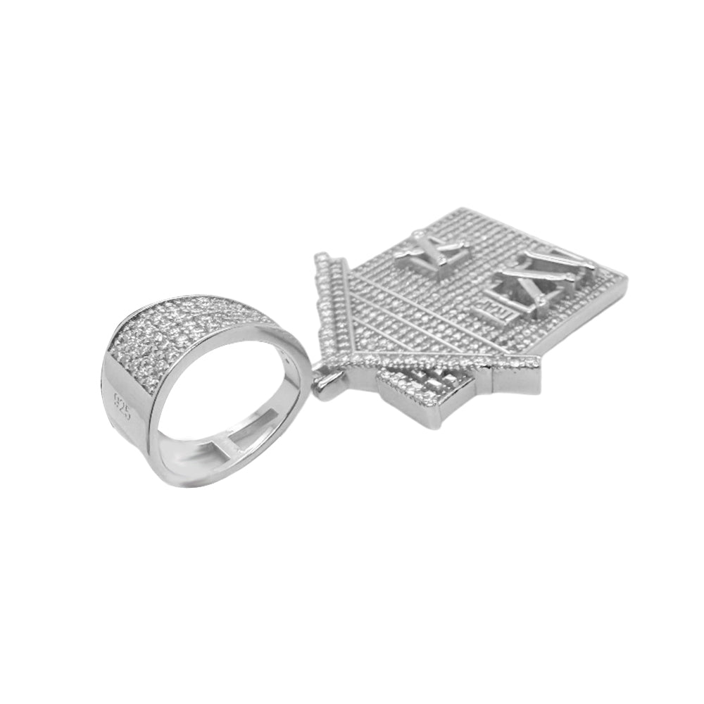 Trap House Moissanite VVS Pendant Hip Hop Sterling Silver Custom