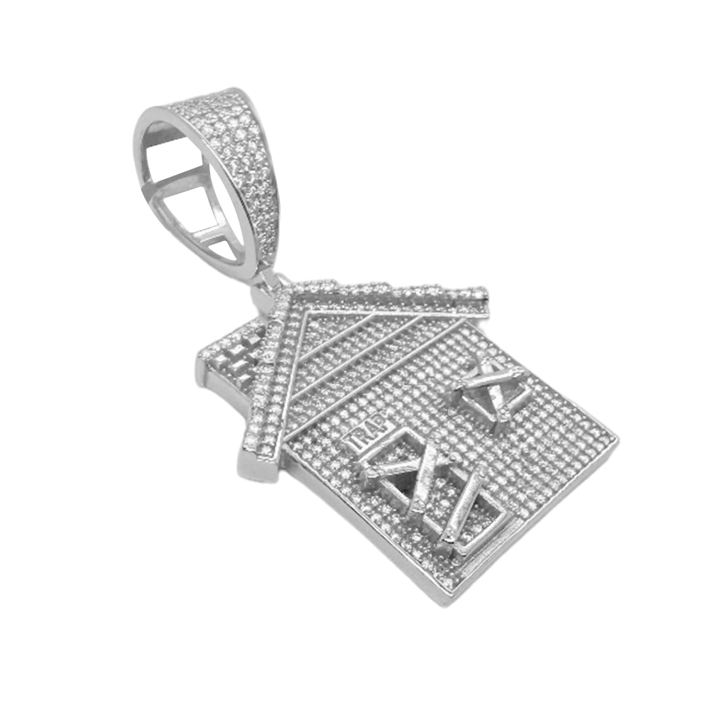 Trap House Moissanite VVS Pendant Hip Hop Sterling Silver Custom