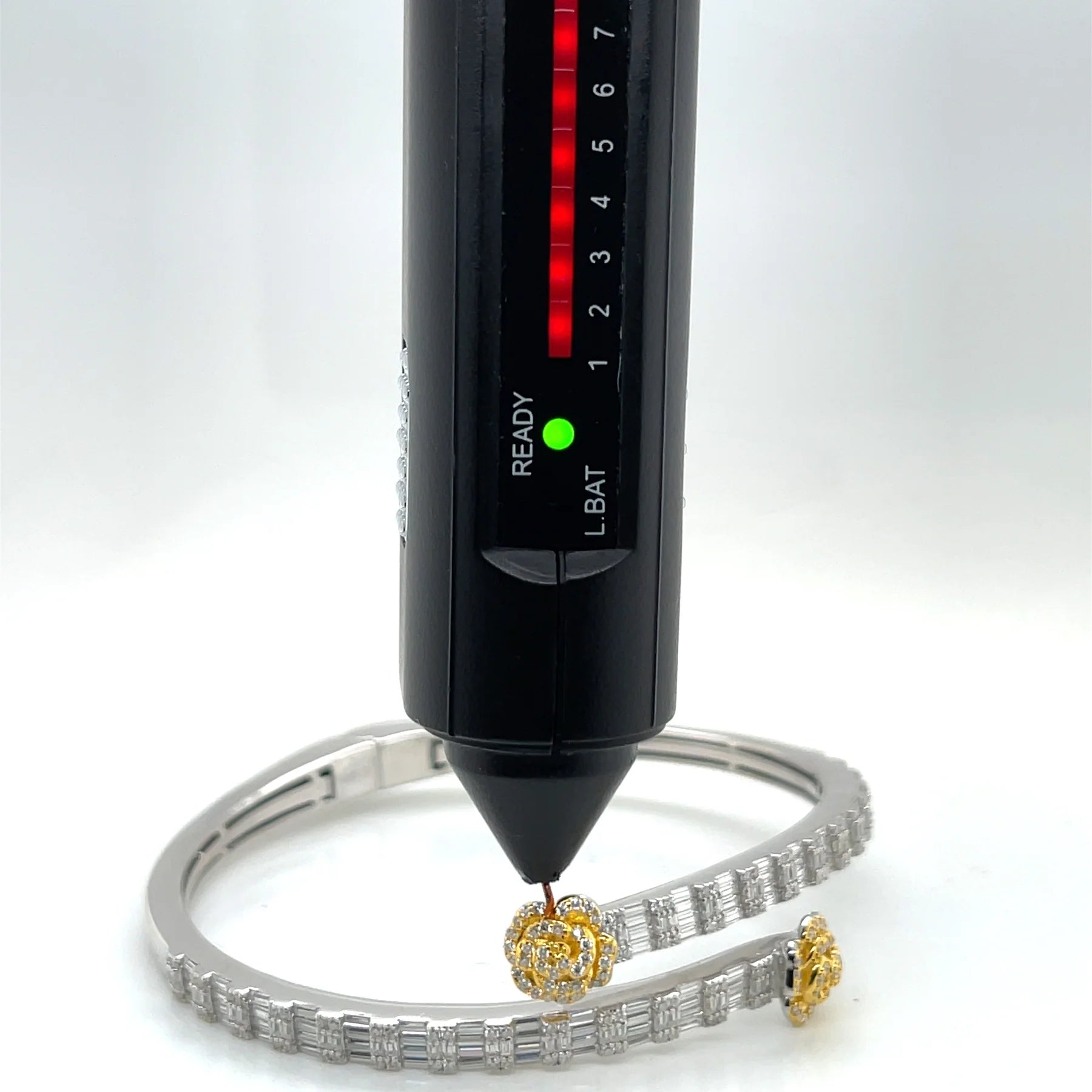 Womens Flower Bangle Moissanite Bracelet 925