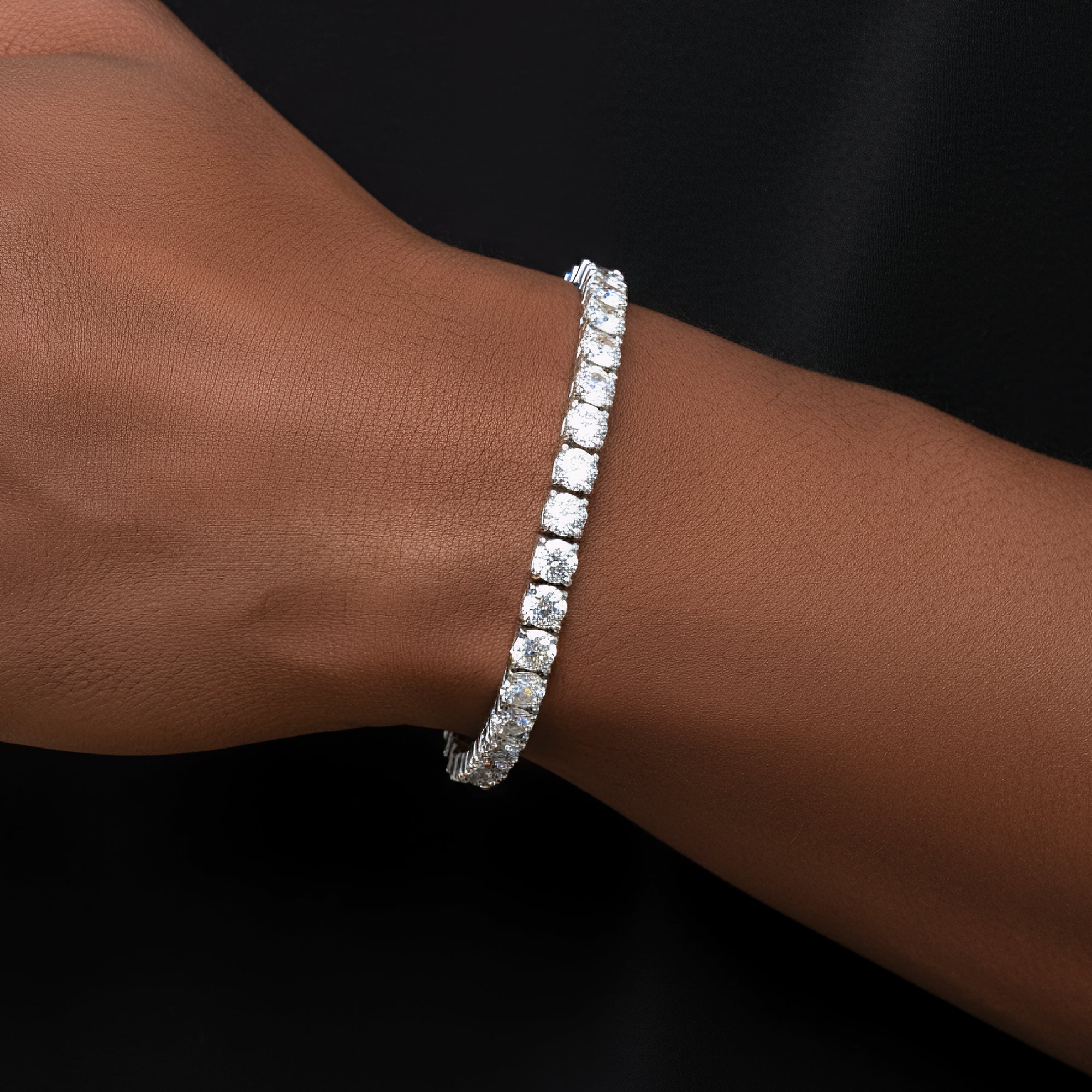 Moissanite Tennis Bracelet 3mm 925 Sterling Silver Designer