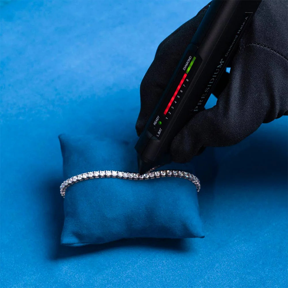 Moissanite Tennis Bracelet 3mm 925 Sterling Silver Designer