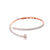 Silver Moissanite 2.74 Ctw Cluster Rose Gold Tone Bangle Bracelet