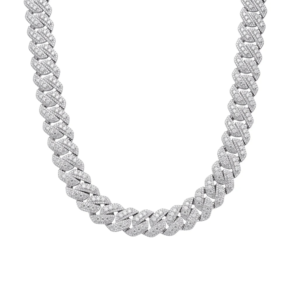 20mm Miami Cuban Moissanite Diamond Chain 22" Custom Necklace