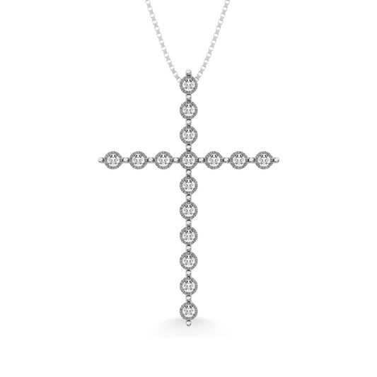 Diamond 1/20 Ct.Tw. Cross Pendant in Sterling Silver