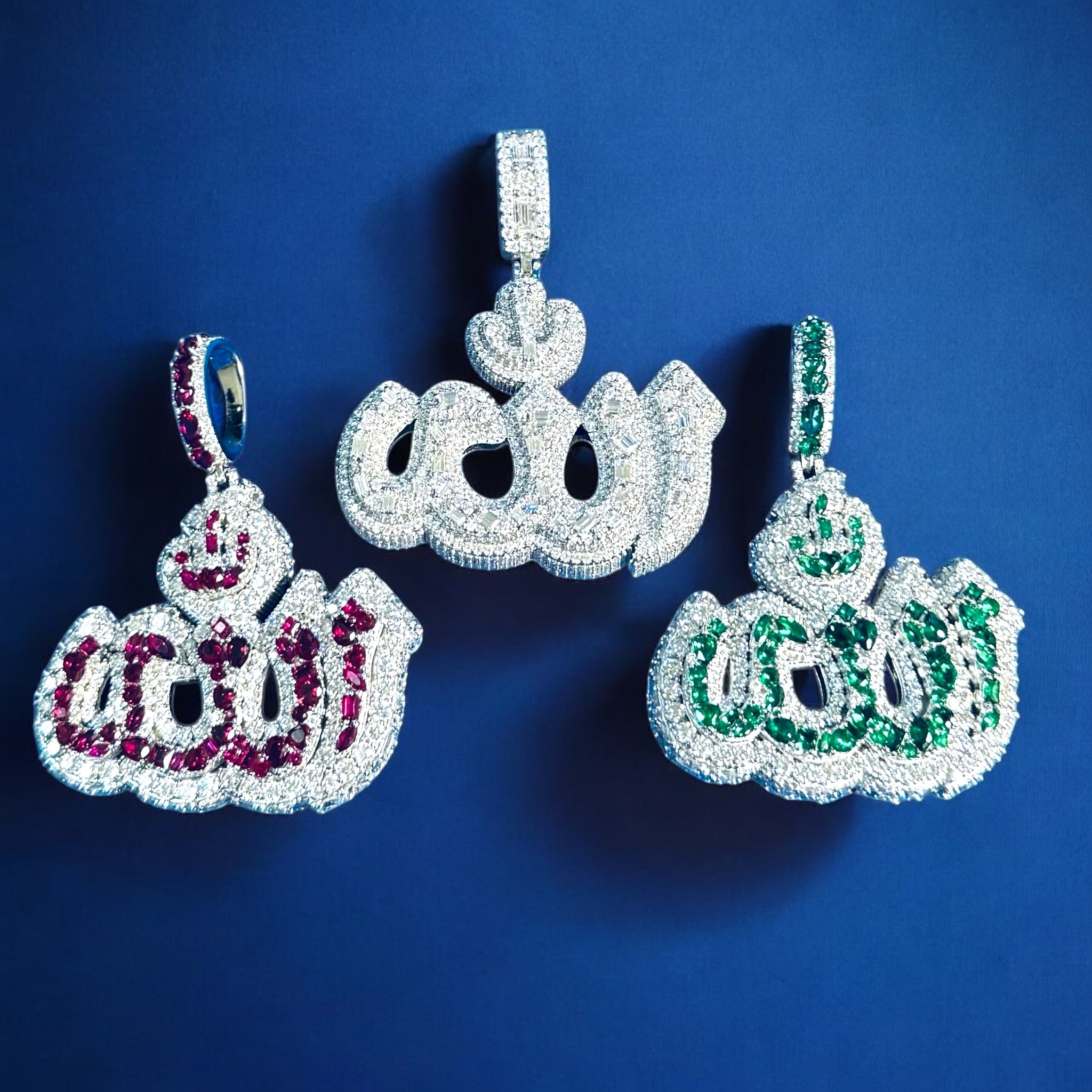 Moissanite Allah Pendant 925 Silver Custom Jewelry