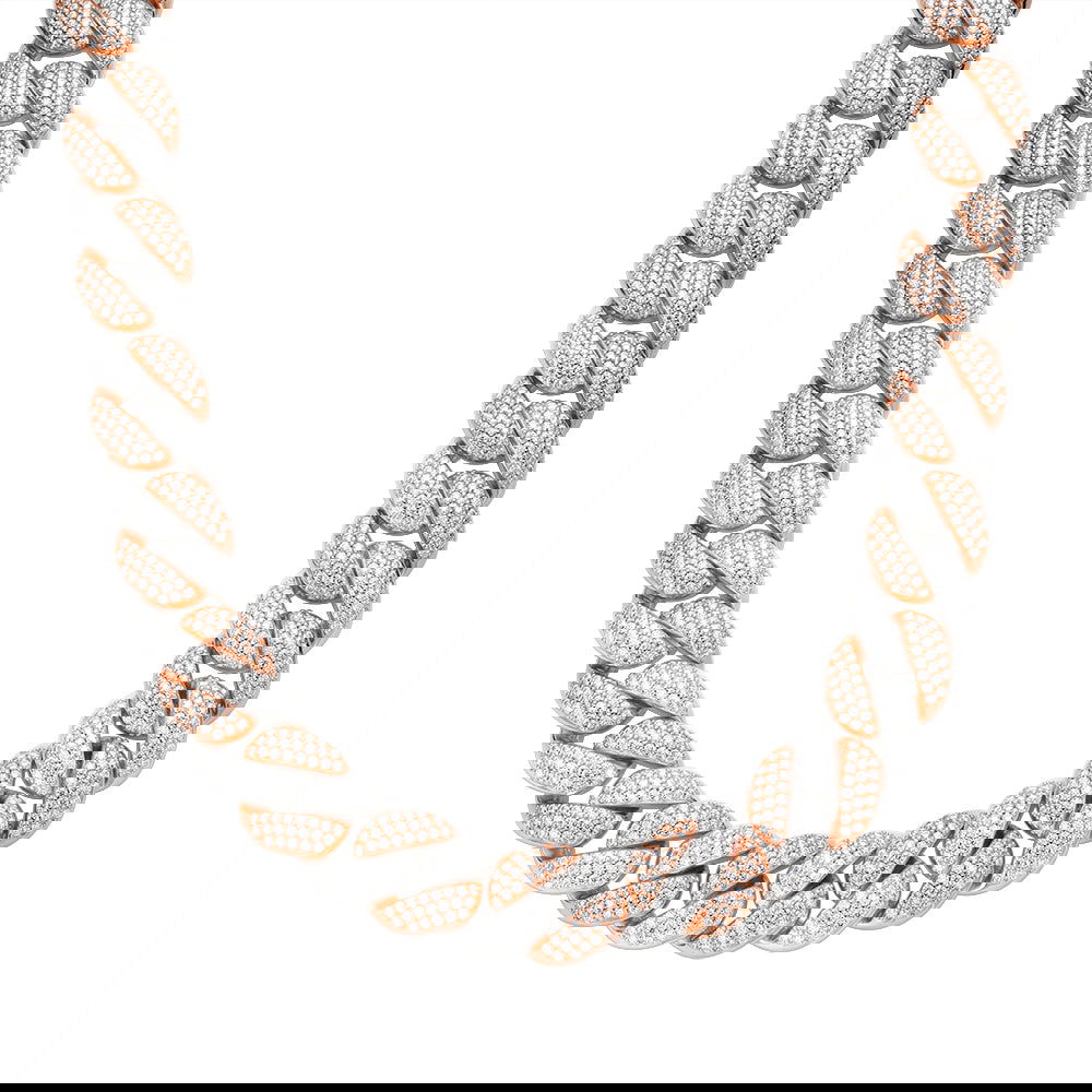 925 Silver Moissanite 20mm Miami Cuban 22 Inch Mens Chain Necklace - Master of Bling 