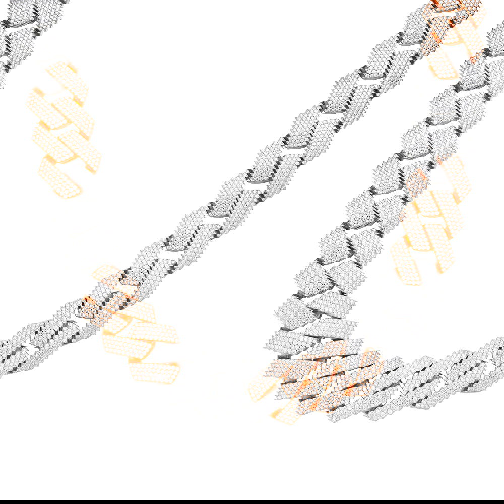 925 Silver Moissanite 23mm Miami Cuban 22 Inch Mens Chain Necklace - Master of Bling 