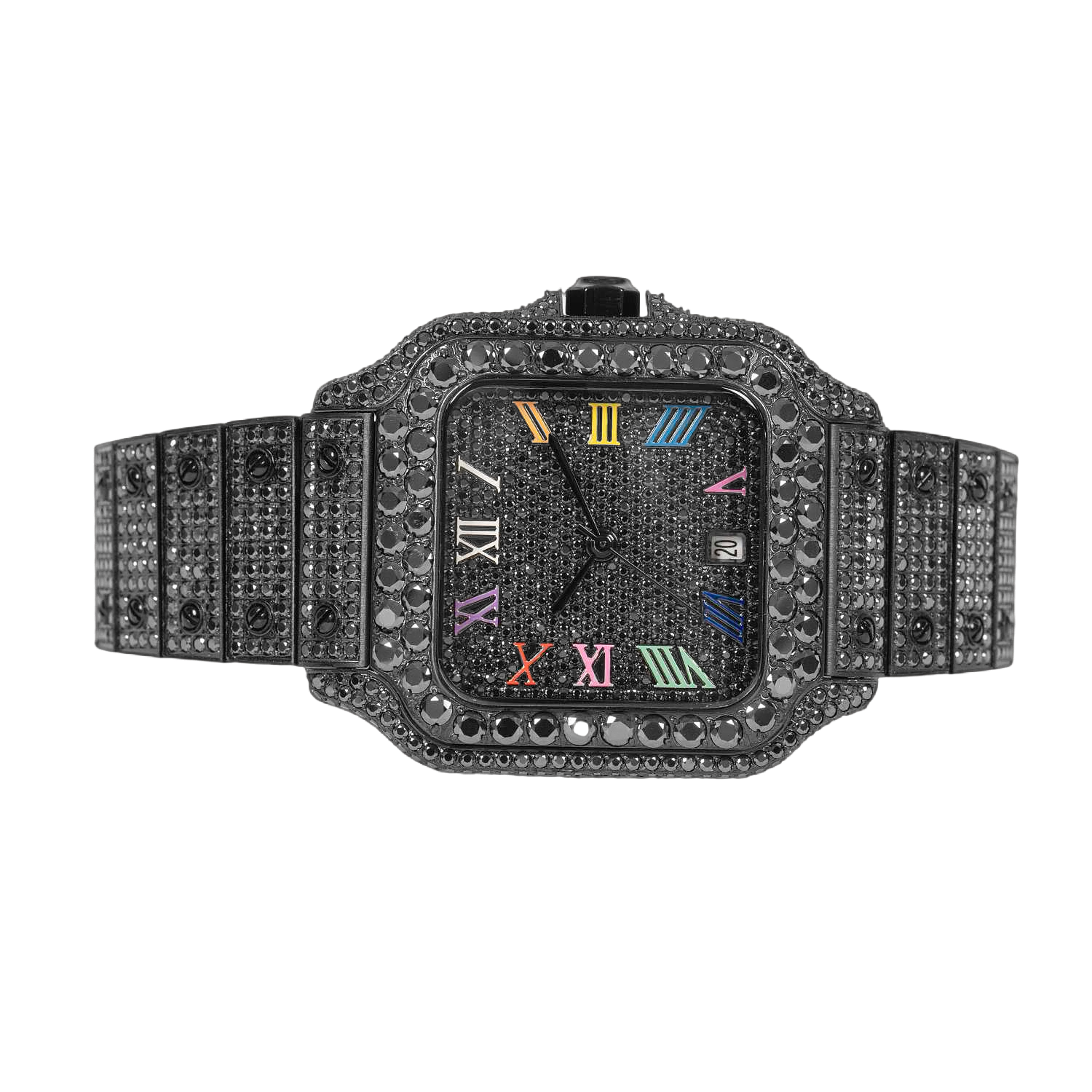 Moissanite All Black Candy Dial Watch Automatic 41mm