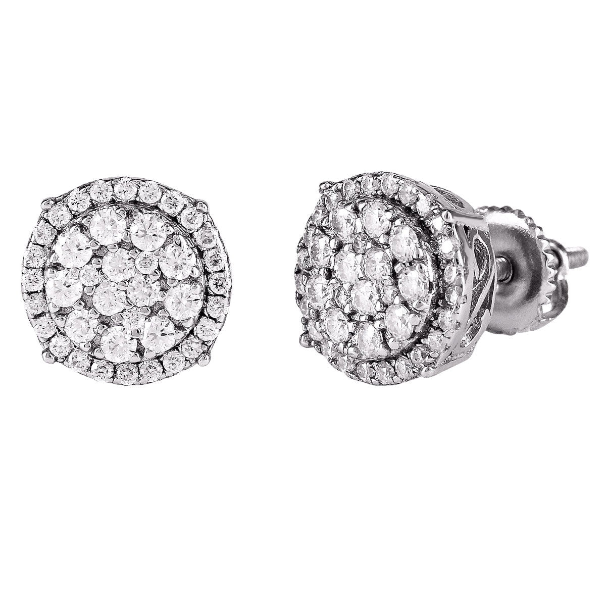 Cluster Round Moissanite Diamond 0.69CT Earrings - Master of Bling 
