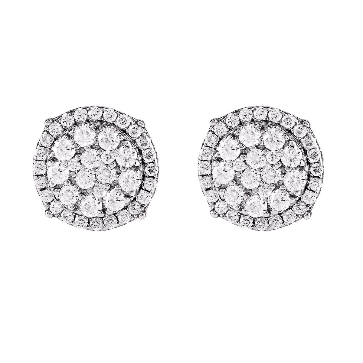 Cluster Round Moissanite Diamond 0.69CT Earrings - Master of Bling 