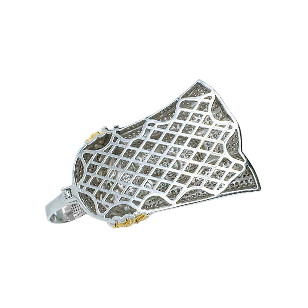 Custom Moissanite Jesus Pendant 2 Tone Icy Hip Hop 925 Silver New Men - Master of Bling 