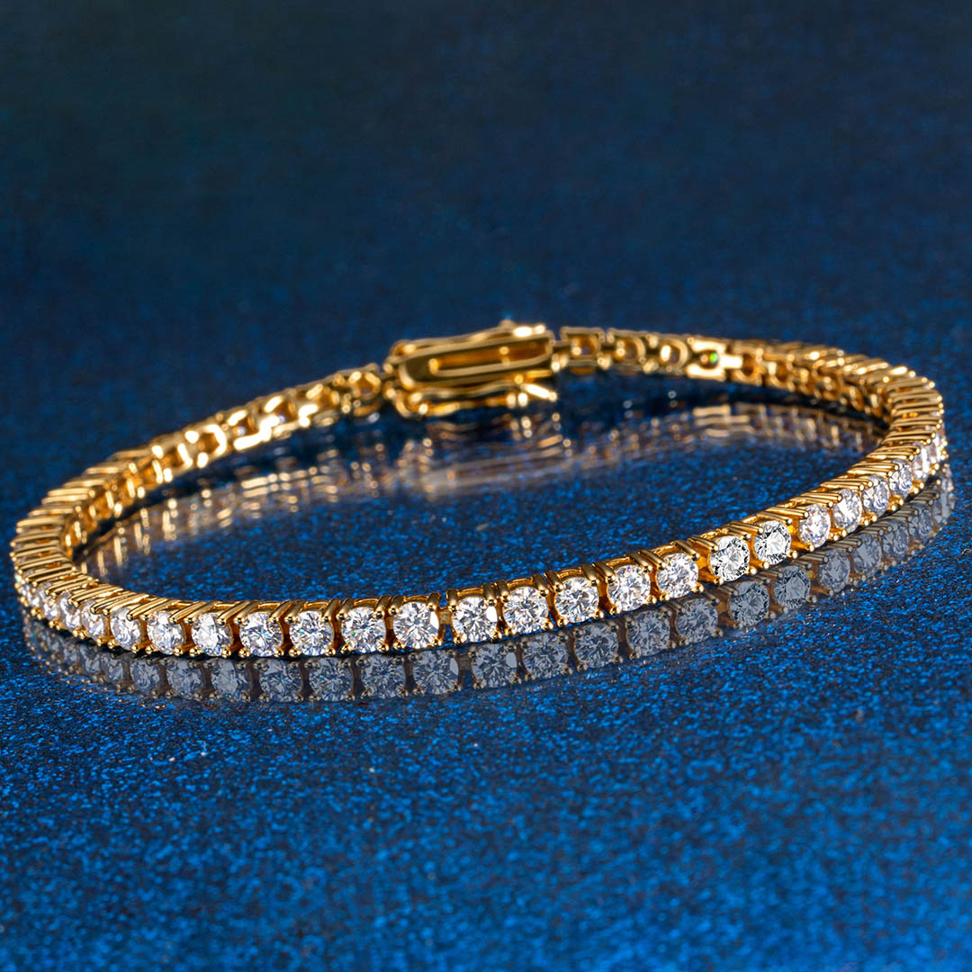 Moissanite Tennis Bracelet 925 14k Gold (ALL SIZES)