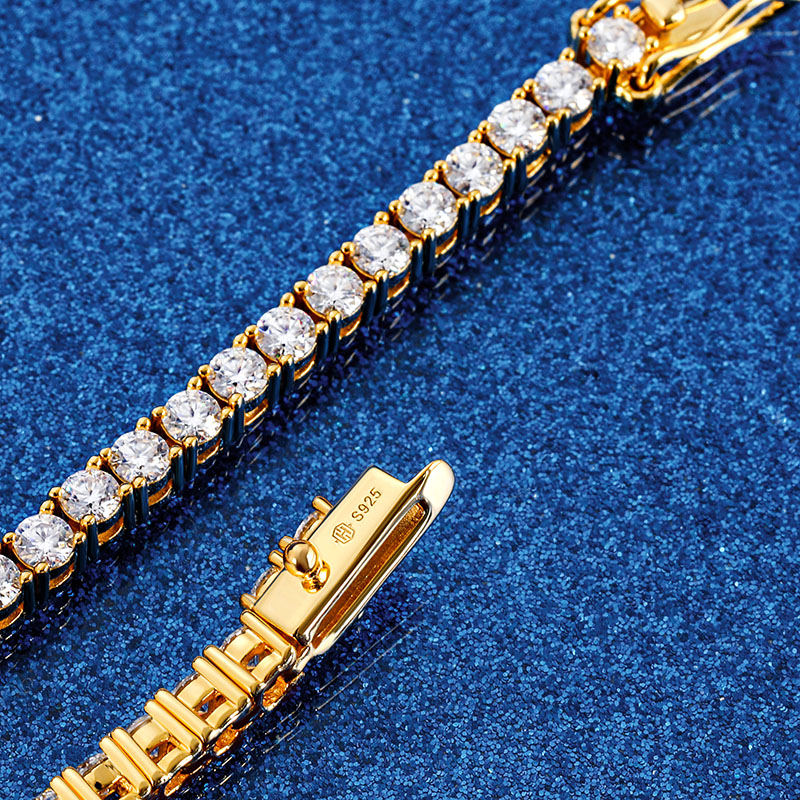 Moissanite Tennis Bracelet 925 14k Gold (ALL SIZES)