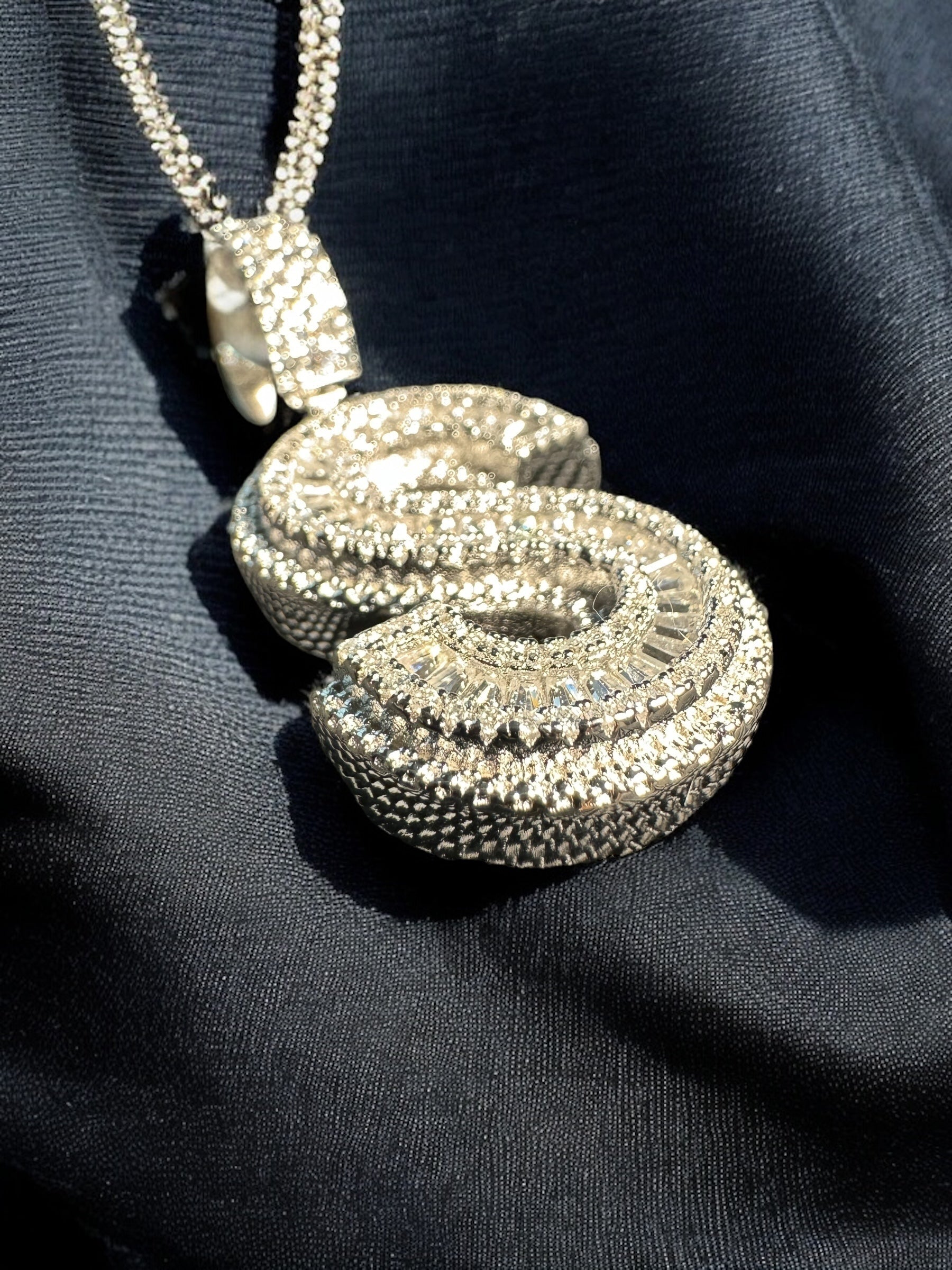 Moissanite Initial Pendant 925 Silver Letter Charms