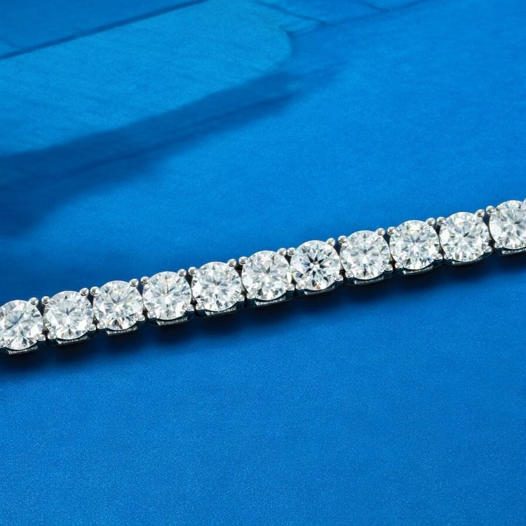 4mm Moissanite Tennis Bracelet 925 Sterling Silver 14k