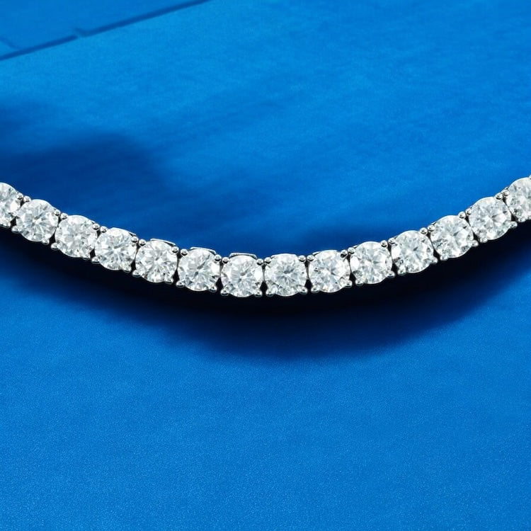 4mm Moissanite Tennis Bracelet 925 Sterling Silver 14k