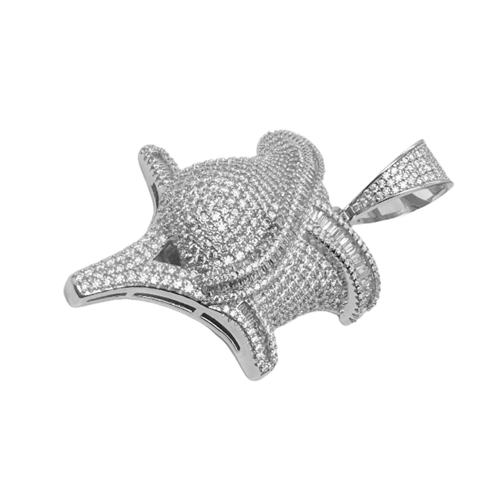 MOISSANITE Rose Flower Pendant Icy Custom Charm Mothers Day 925 Silver New - Master of Bling 