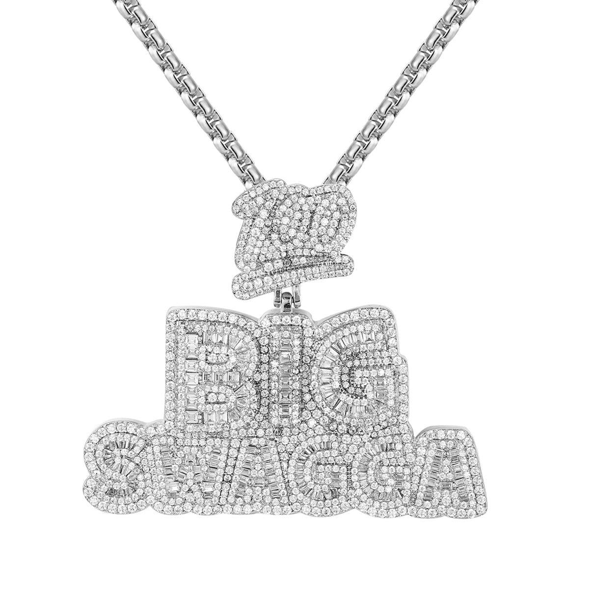 Sterling silver hip hop pendants discount