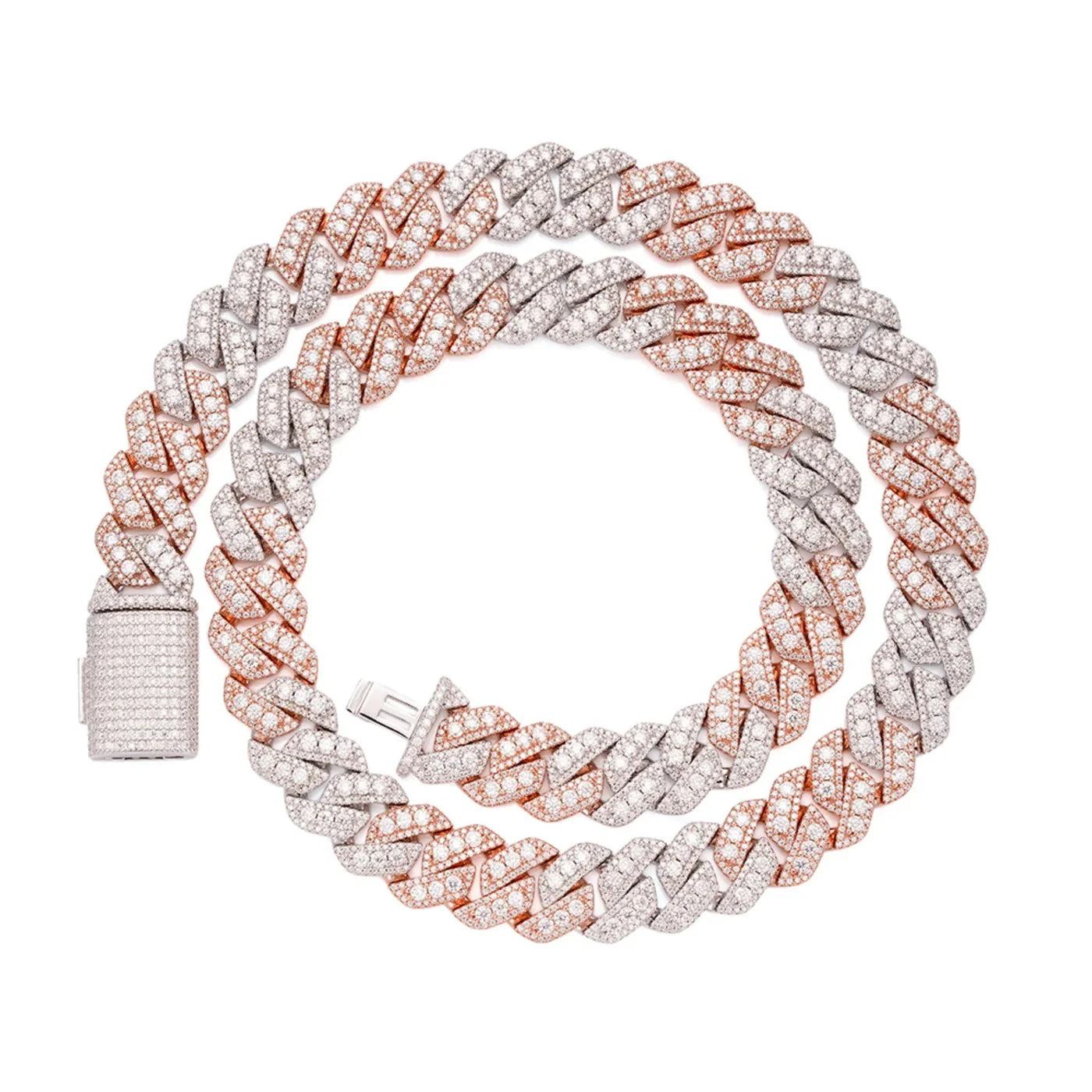 Miami Cuban Chain 20mm 2 Tone Rose 925
